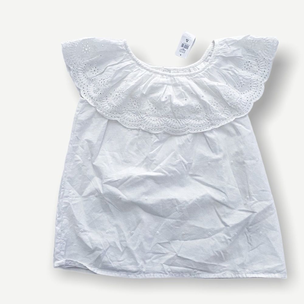 GAP Kids | Ivory | EYELET RUFFLE TOP - Picture 5 of 9